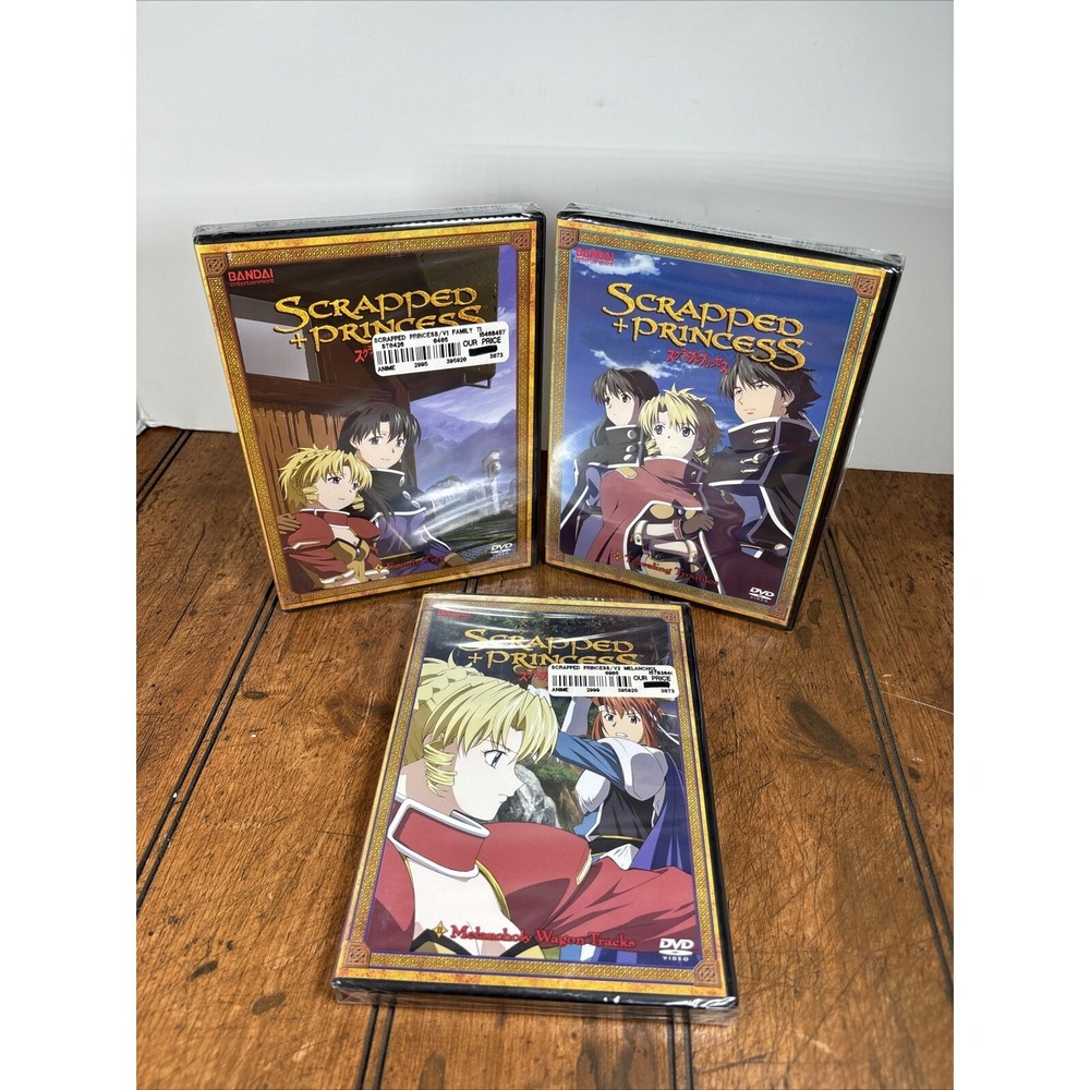 Scrapped Princess DVD Lot Of 3 SEALED NEW Family Ties Traveling Troubles Anime
